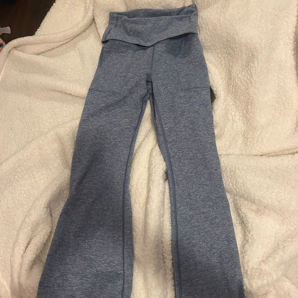 high rise fold over flare arie leggings